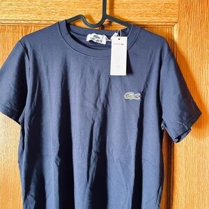 Lacoste Dark Blue Tee with Logo